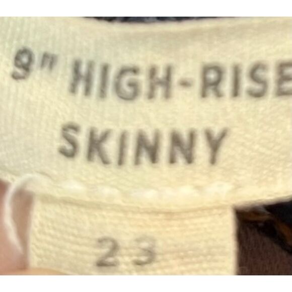 Madewell 9" Hi Rise Skinny Jeans Dark Wash 23 000 EUC Preppy Chic Basic - Picture 5 of 7